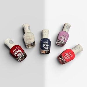 Sally Hansen Pure Ice Nail Polish Set - Red, White, Navy, Pink, Lilac